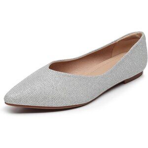 VenusCelia Flat Shoes Women's Silver Synthetic Dalia Stylish flats Comfort Shoes